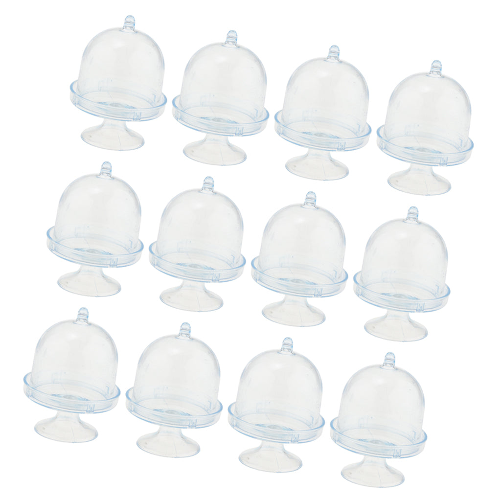 12pcs Acrylic Cup Shape Candy Box Sweet Gift Box Party Baby Shower Blue