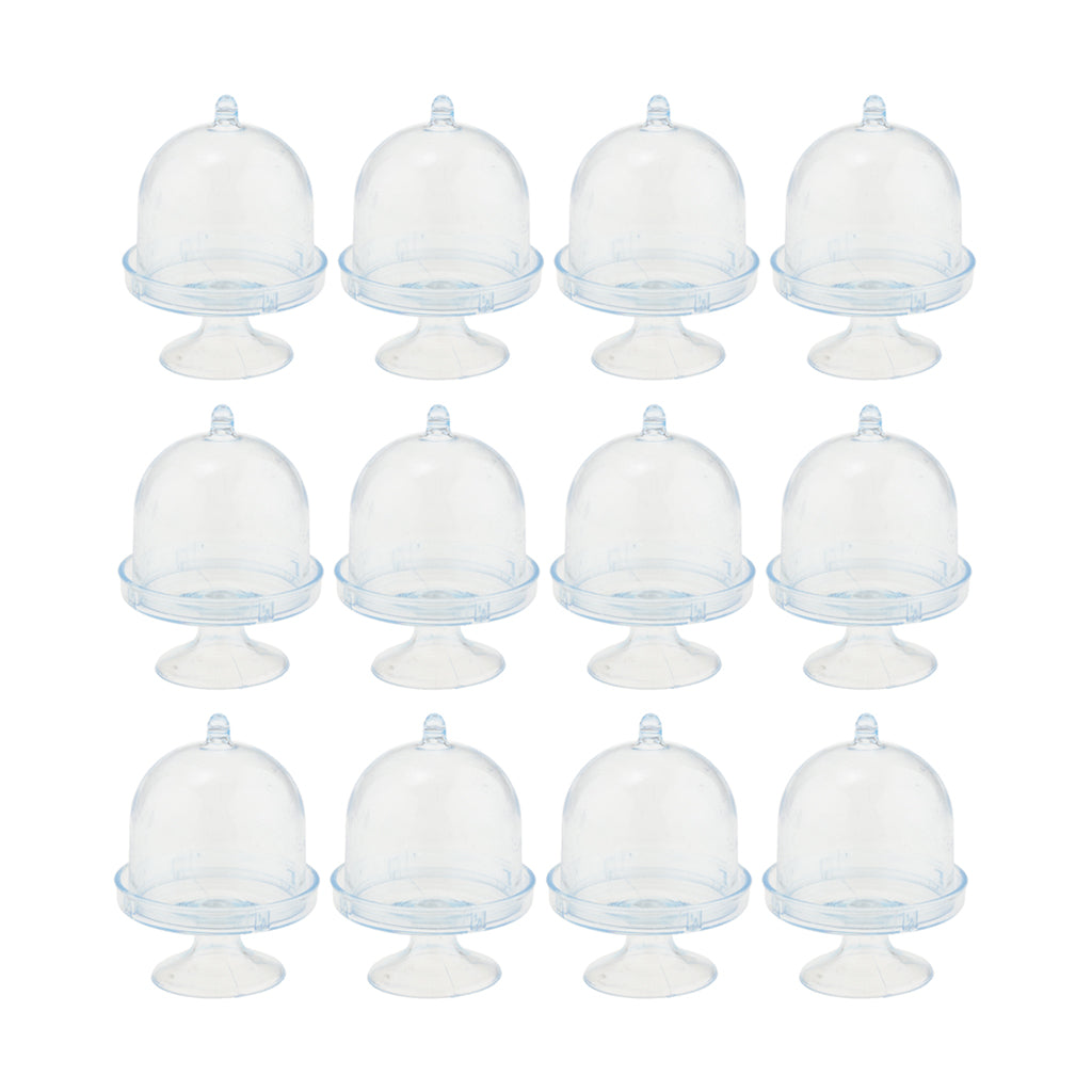 12pcs Acrylic Cup Shape Candy Box Sweet Gift Box Party Baby Shower Blue