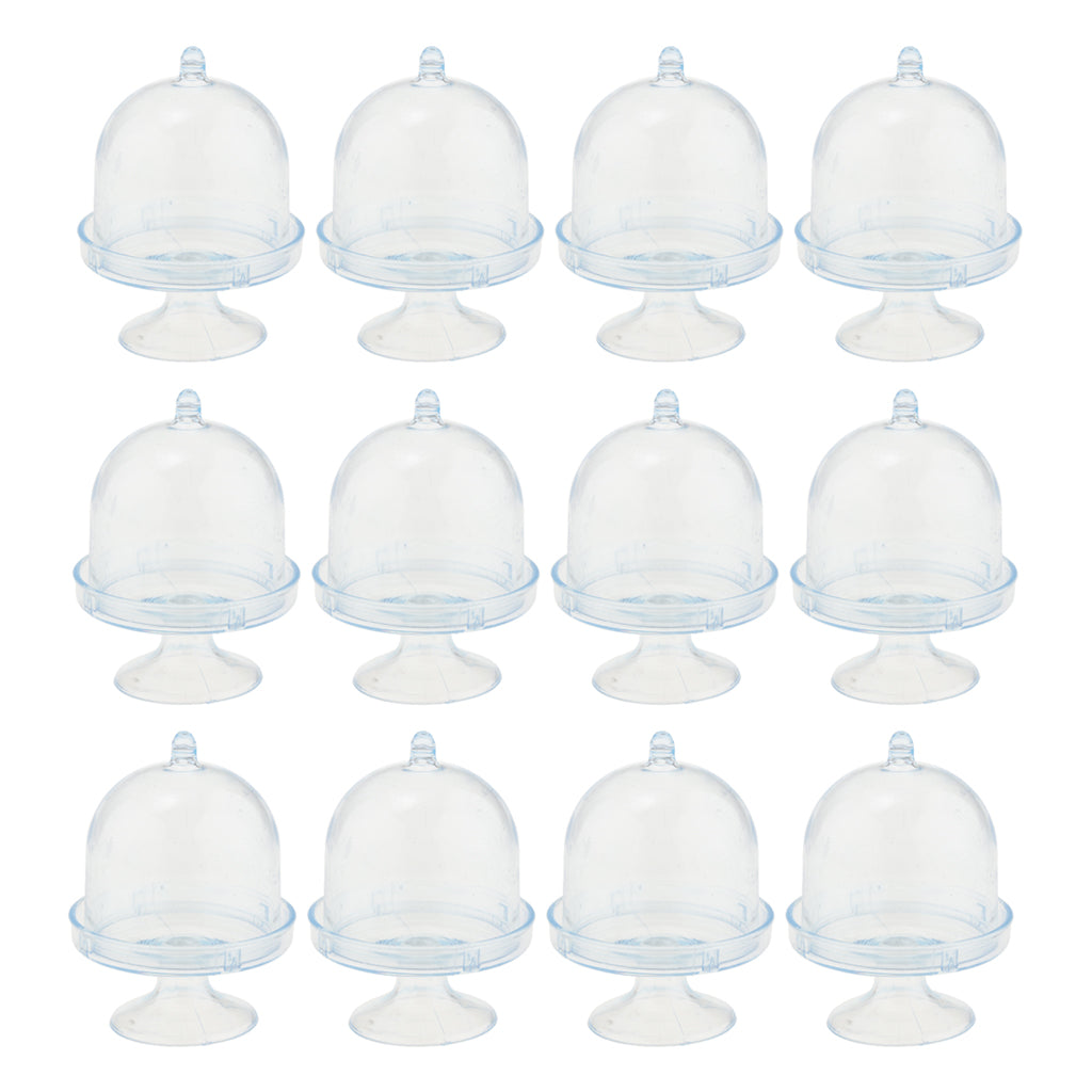 12pcs Acrylic Cup Shape Candy Box Sweet Gift Box Party Baby Shower Blue