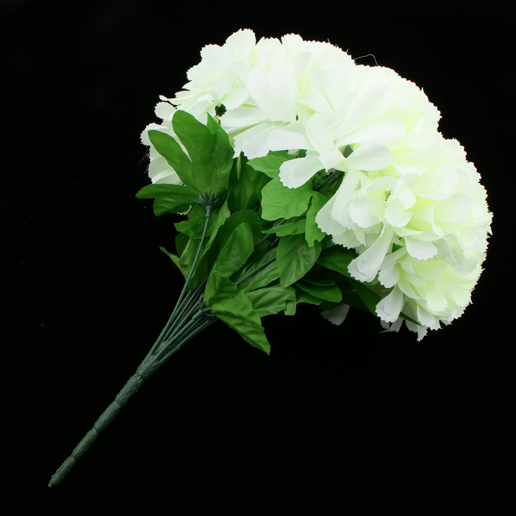 Artificial Silk Chrysanthemum Bouquet Home Decor Cemetery Flower Cream