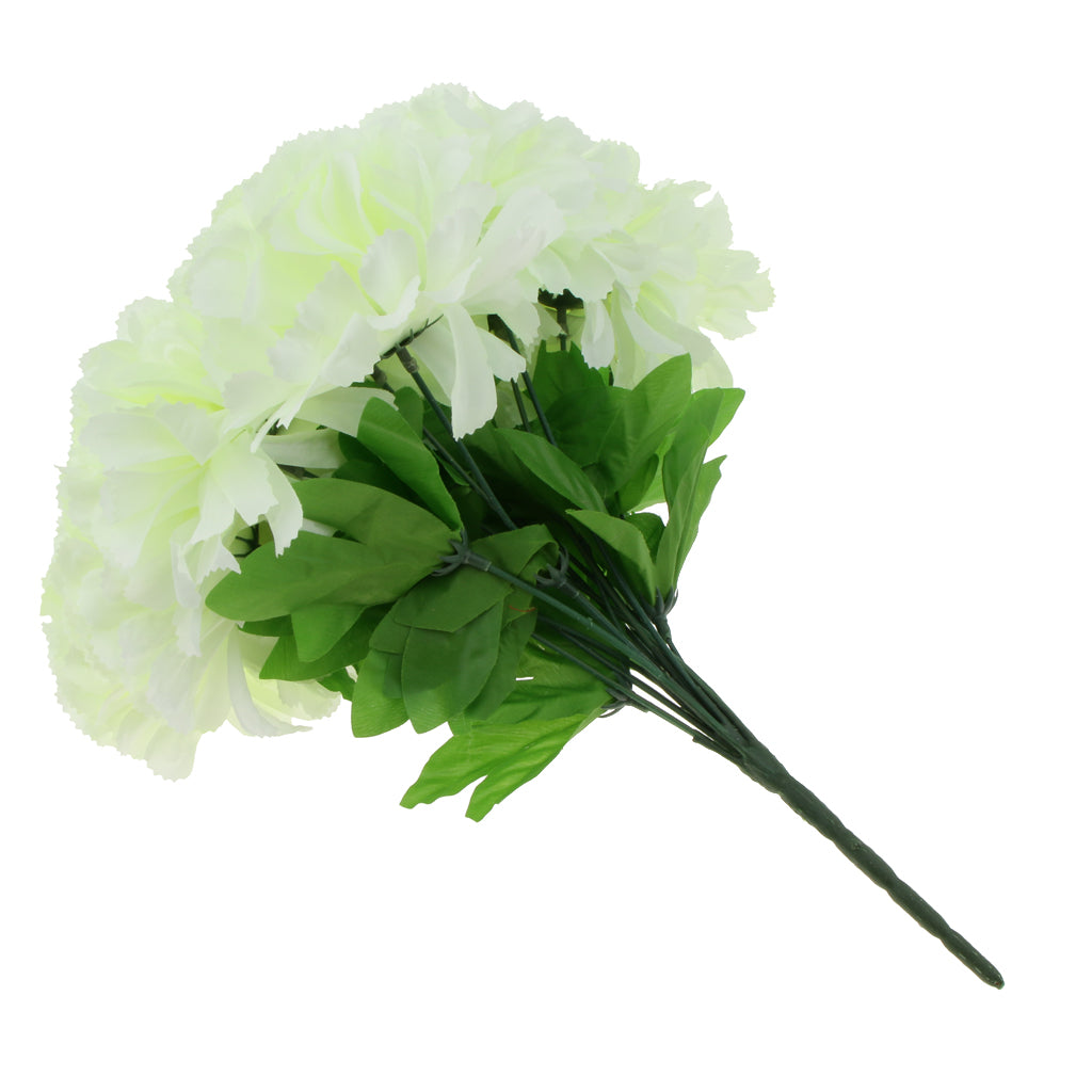 Artificial Silk Chrysanthemum Bouquet Home Decor Cemetery Flower Cream