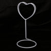 6 White Heart Place Name Card Holder Clip Wedding Table Number Decor L