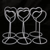 6 White Heart Place Name Card Holder Clip Wedding Table Number Decor L