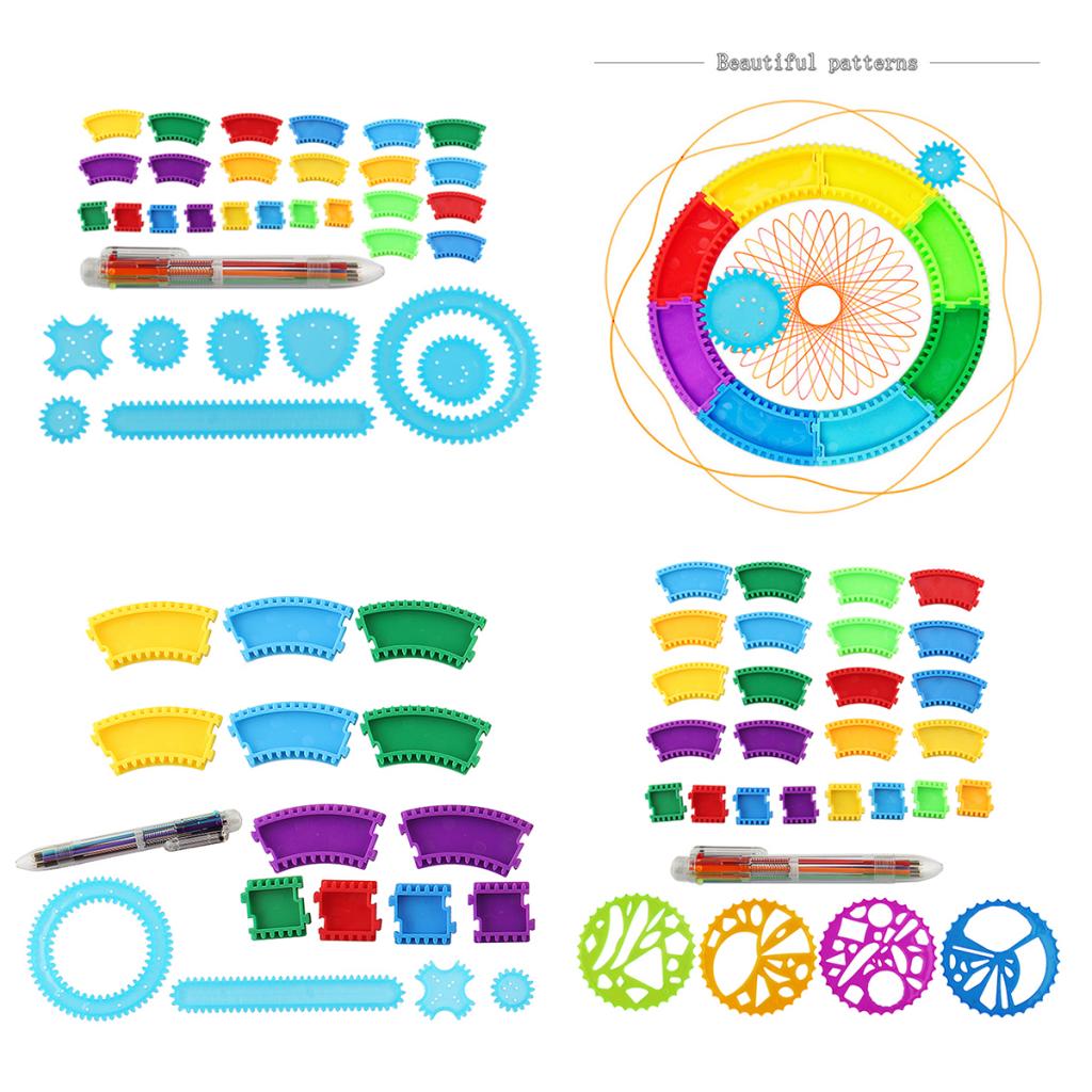 Set of Creative Painting Stencils For Kids Puzzle Educational Toy Gift A