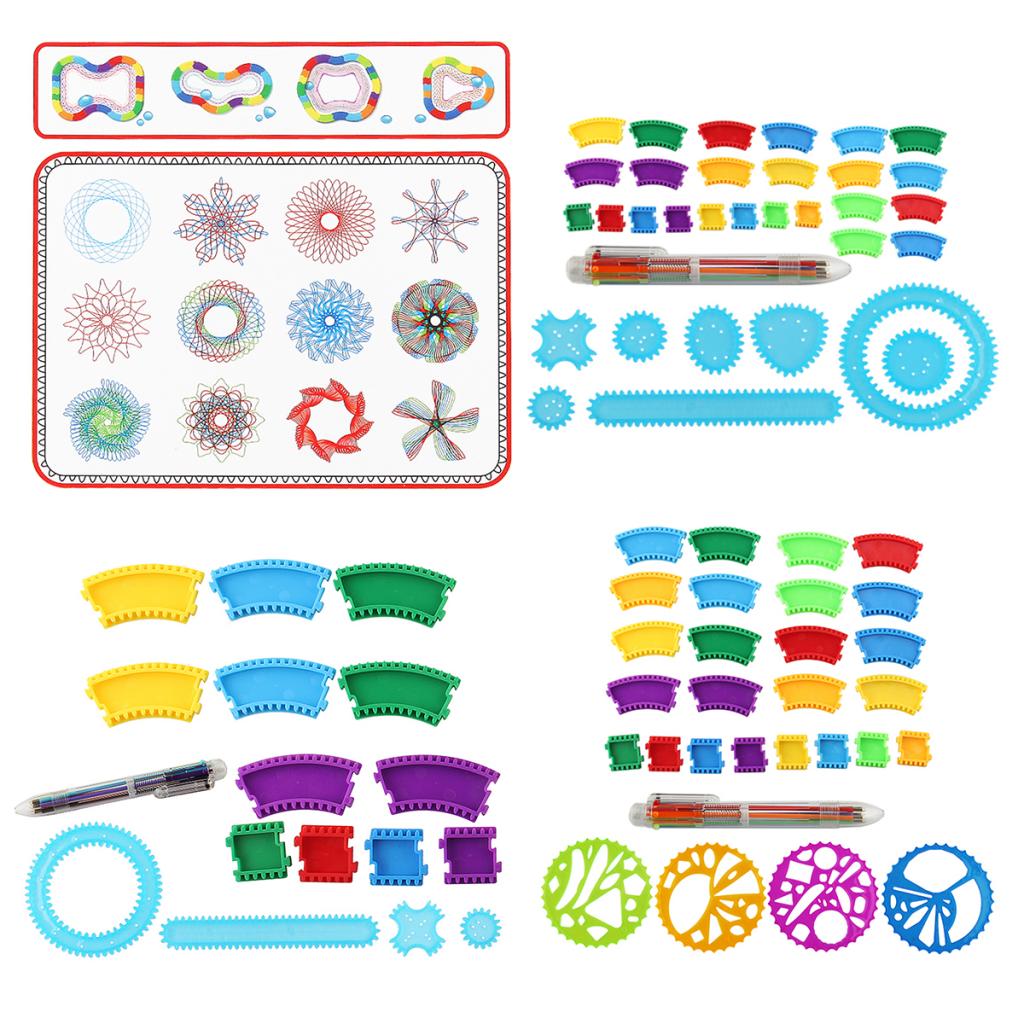 Set of Creative Painting Stencils For Kids Puzzle Educational Toy Gift A
