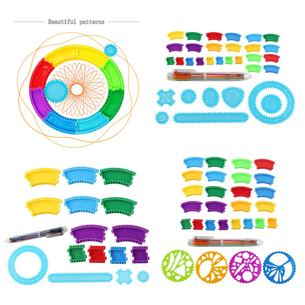 Set of Creative Painting Stencils For Kids Puzzle Educational Toy Gift A