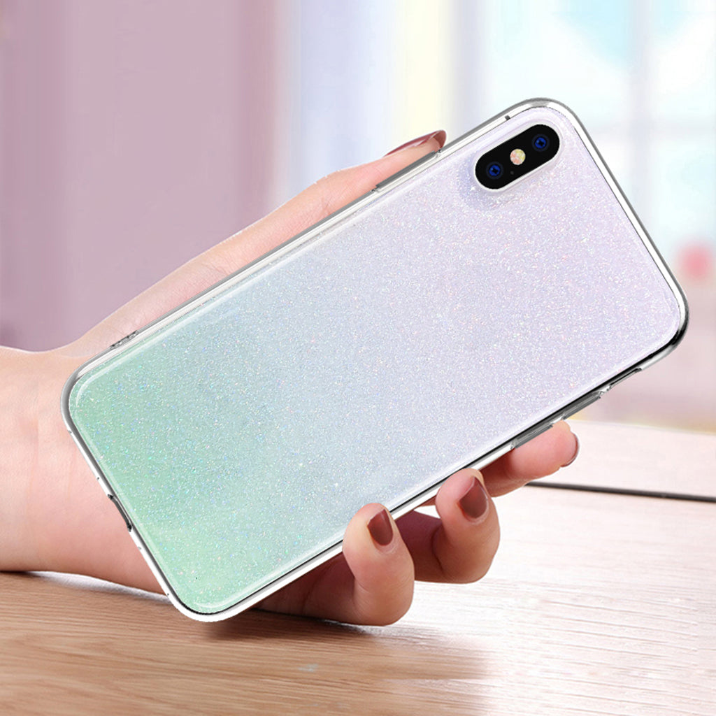 Gradient Color Anti Scratch Back Case Cover for iPhoneXSMAX Green