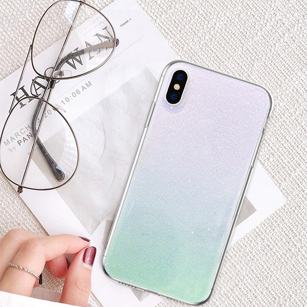 Gradient Color Anti Scratch Back Case Cover for iPhoneXSMAX Green