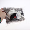 Simulation Cat Desktop Animal Ornament Car / Home Decoration White + Black