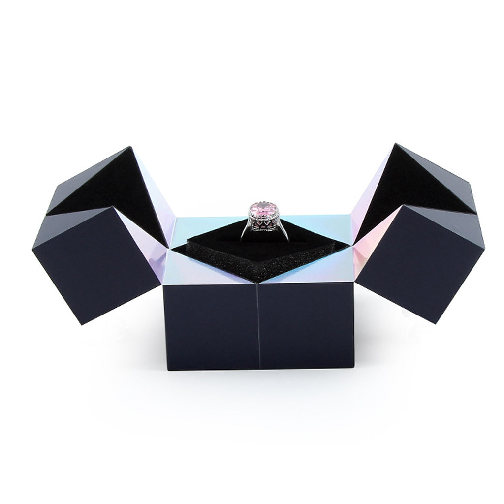 Jewelry Box Folding Magic Cube Ring Box Marriage Romantic Jewelry Display