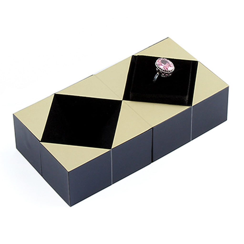 Jewelry Box Folding Magic Cube Ring Box Marriage Romantic Jewelry Display