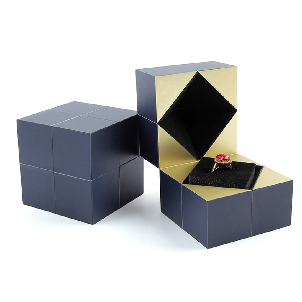 Jewelry Box Folding Magic Cube Ring Box Marriage Romantic Jewelry Display