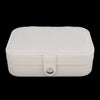 Travel Portable Jewelry Box Organizer PU Leather Ornament Case Storage White