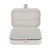 Travel Portable Jewelry Box Organizer PU Leather Ornament Case Storage White