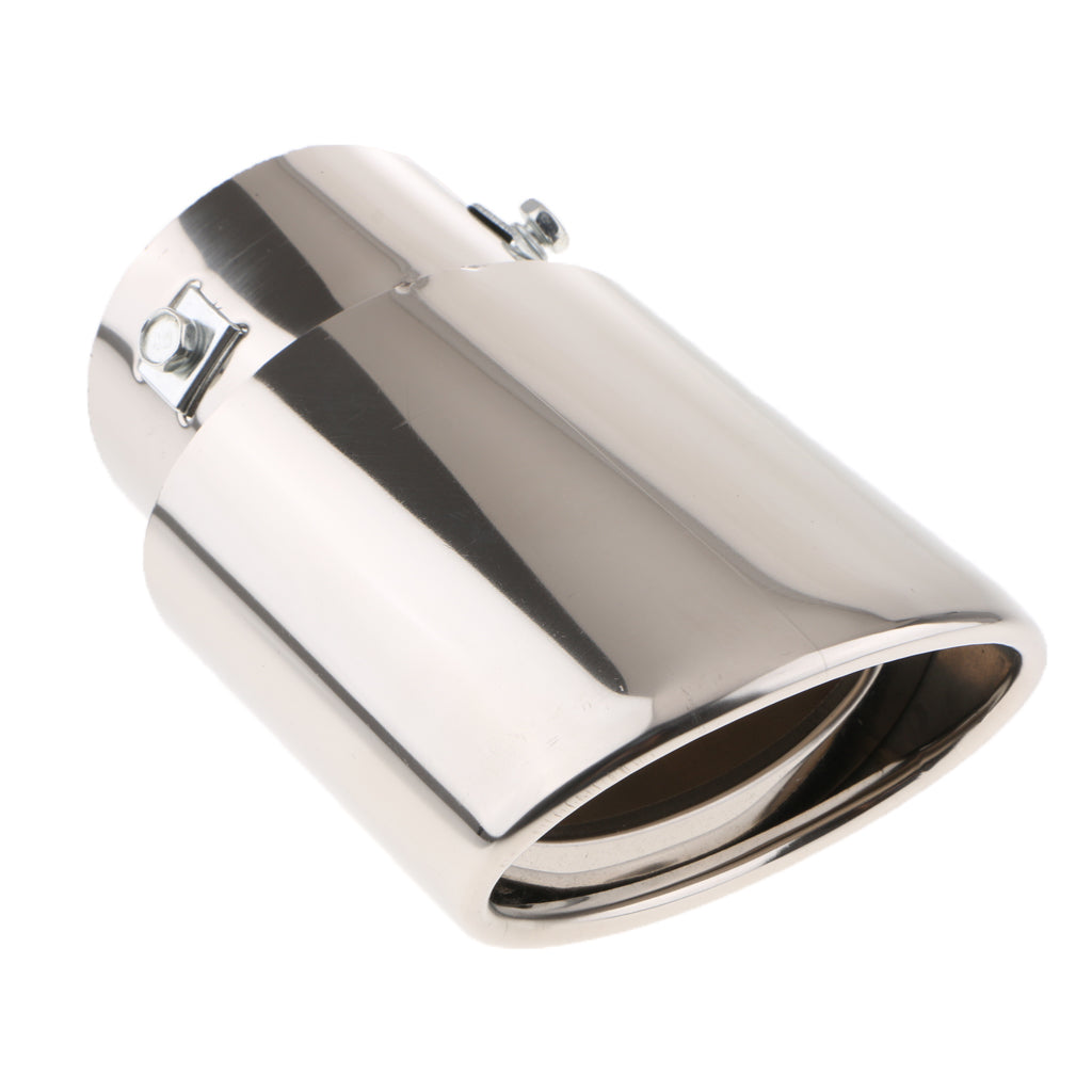 Universal Car Round Stainless Steel Silencer Exhaust Tail Muffler Tip Pipe 1