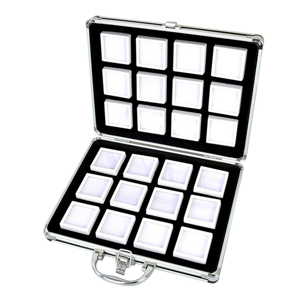 24/40 Grids Luxury Diamond Gemstone Storage Box Jewelry Organizer Case 5cm