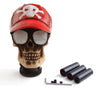 Universal Car Manual Gear Shift Lever Head Skull Baseball Cap Shifter Red