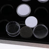 Foam Gem Jars Insert Gemstone Storage Display Tray with Screw Cap Box Black