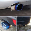 2.5'' Stainless Steel Car SUV Exhaust Pipe Tail Muffler Silencer Tip  Blue