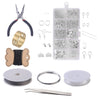 DIY Jewelry Making Supplies Earring Earwire Kit with Jewelry Tools Silver