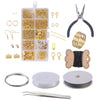 DIY Jewelry Making Supplies Earring Earwire Kit with Jewelry Tools Golden