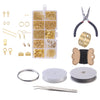 DIY Jewelry Making Supplies Earring Earwire Kit with Jewelry Tools Golden