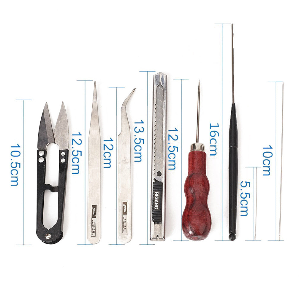 12 Pieces Jewelry Making Tools Starter Kit Repair Supplies Pliers Scissors