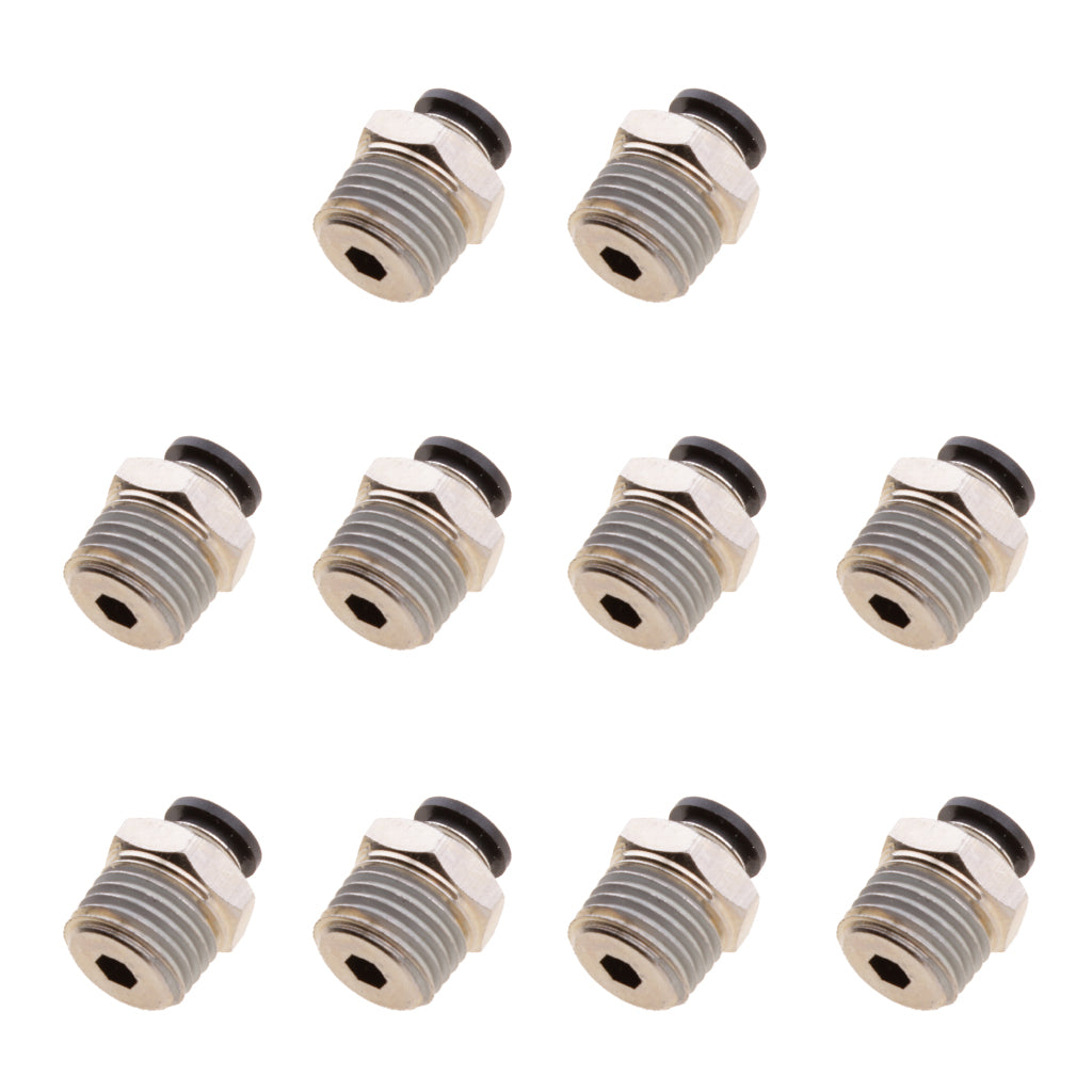 10pcs Pneumatic Push In Fittings Connector Air Water Hose Tube Pipe PC-C6-02