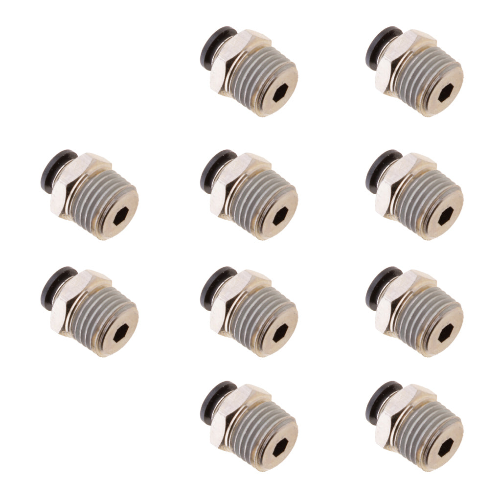 10pcs Pneumatic Push In Fittings Connector Air Water Hose Tube Pipe PC-C6-02