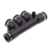 10 Pieces 5-Way Pneumatic Air Line Quick Connector Fittings Coupler 6mm