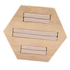 Solid Wood Ring Display Organizer Box Tray Holder Case Beige Flannelette