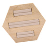 Solid Wood Ring Display Organizer Box Tray Holder Case Beige Flannelette