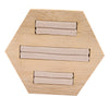 Solid Wood Ring Display Organizer Box Tray Holder Case Beige Flannelette