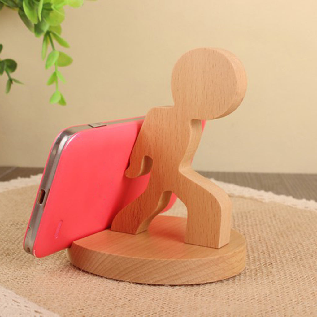 Wooden Phone Stand Cell Phone Holder for iPhone X Wood Boy