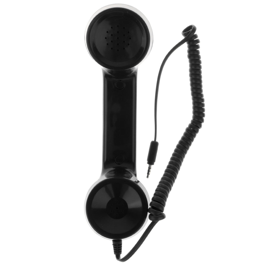 3.5mm Mic Retro Cell Telephone Handset Phone Classic Receiver Black