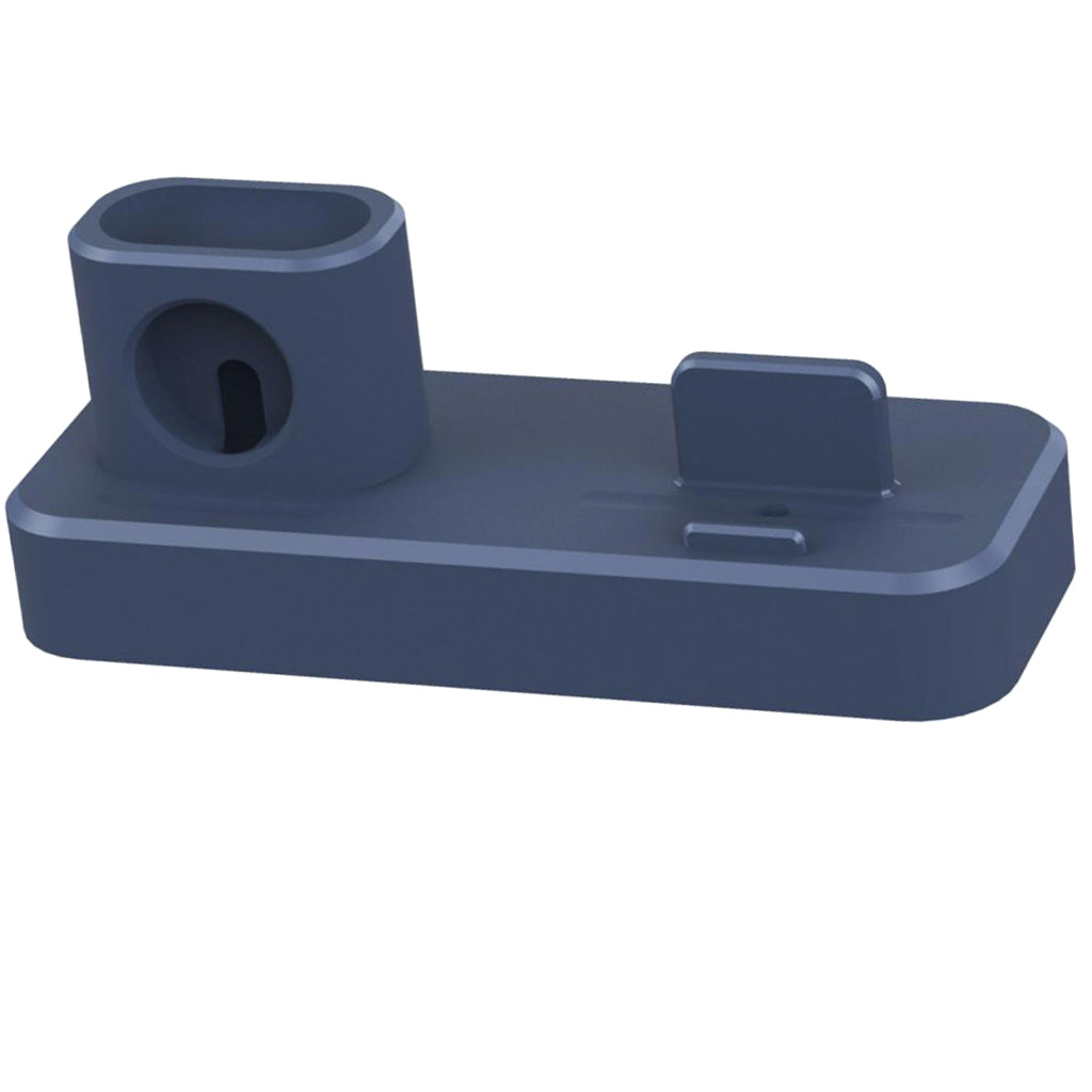 3 In 1 Silicone Charger Stand Charging Dock for Apple Devices Blue