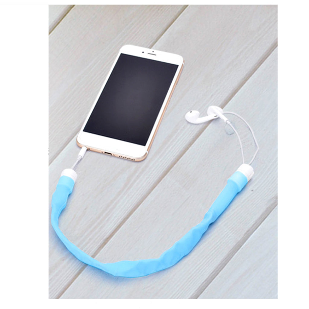 Headphones Organizer Storage Earphones Case Cords Holder Organizer blue