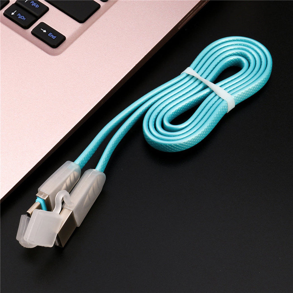 Mobile Phone Data Cable USB Charging Cable Cord for Samsung Android  Blue