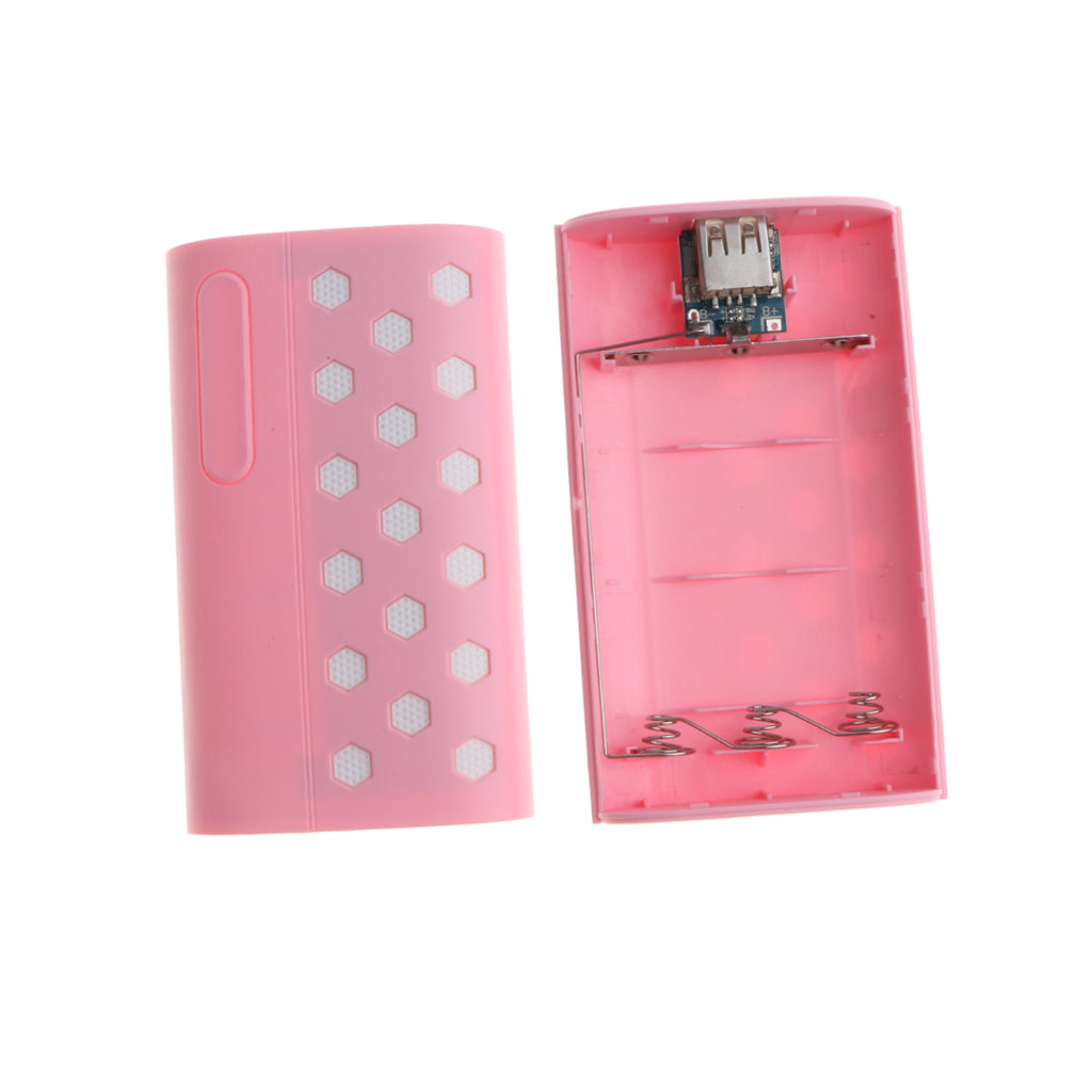 Mobile Power Bank Case DIY Kit Battery Charger Box pink