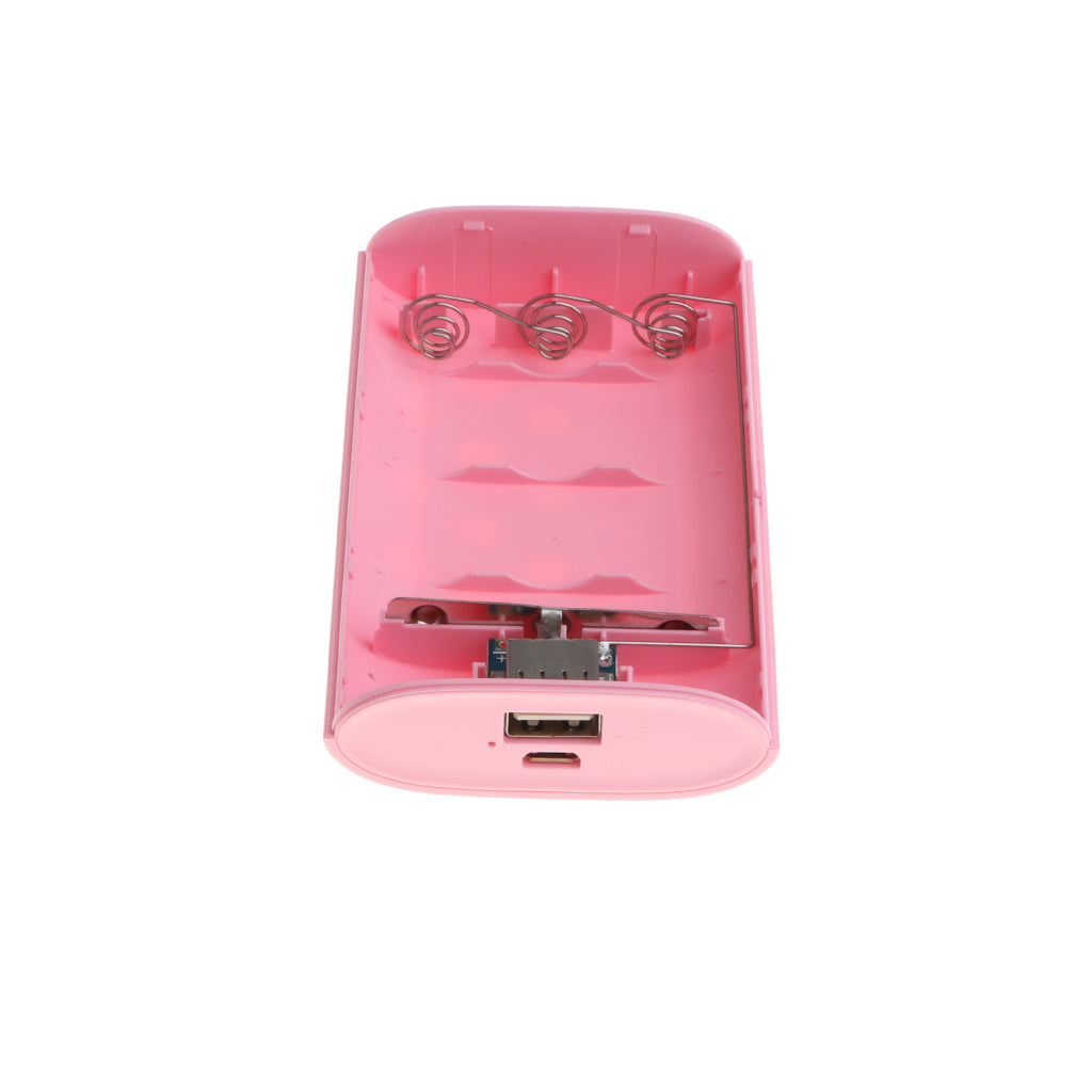 Mobile Power Bank Case DIY Kit Battery Charger Box pink