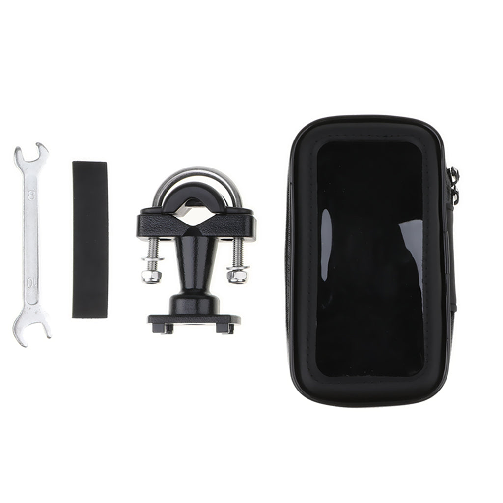 Motorcycle Waterproof Phone Case Bag With Handlebar Mount Holder Black S Bag