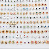 100 Pairs Mini Cartoon Cute Design Earrings Ear Stud Set Assorted Bulk