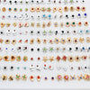 100 Pairs Mini Cartoon Cute Design Earrings Ear Stud Set Assorted Bulk