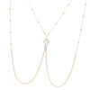 Cross Necklace Crossover Body Chain Sexy Women Tassel Body Jewelry Golden