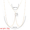 Cross Necklace Crossover Body Chain Sexy Women Tassel Body Jewelry Golden