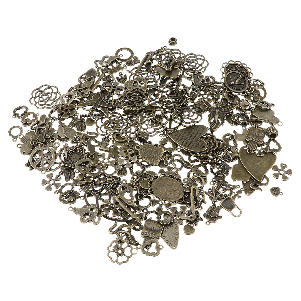 60 Pieces Vintage Mixed Bulk Hollow Charm Pendant Jewelry DIY Making Craft 1