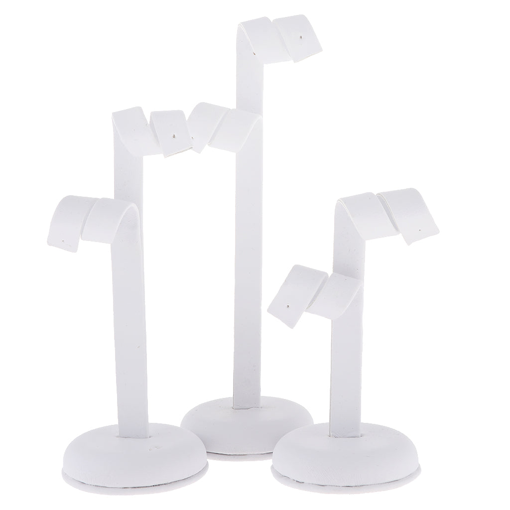 3 Pieces Vintage Jewellery Tree Earrings Hanger Holder Organizer Rack White