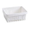 iron basket bathroom box kitchen storage basket White with interfacing