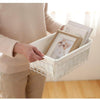 iron basket bathroom box kitchen storage basket White with interfacing