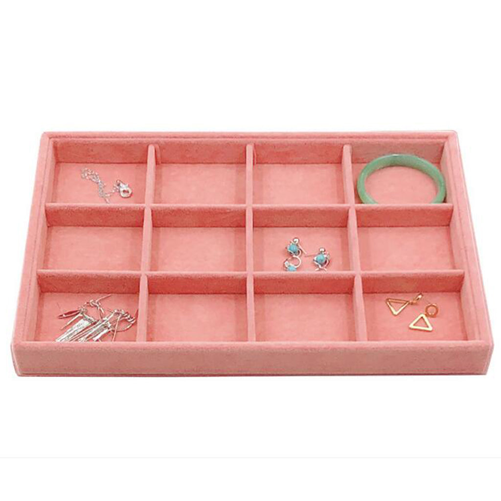 Ring Earrings Necklace Jewelry Display Organizer Box Tray Showcase Holder 4